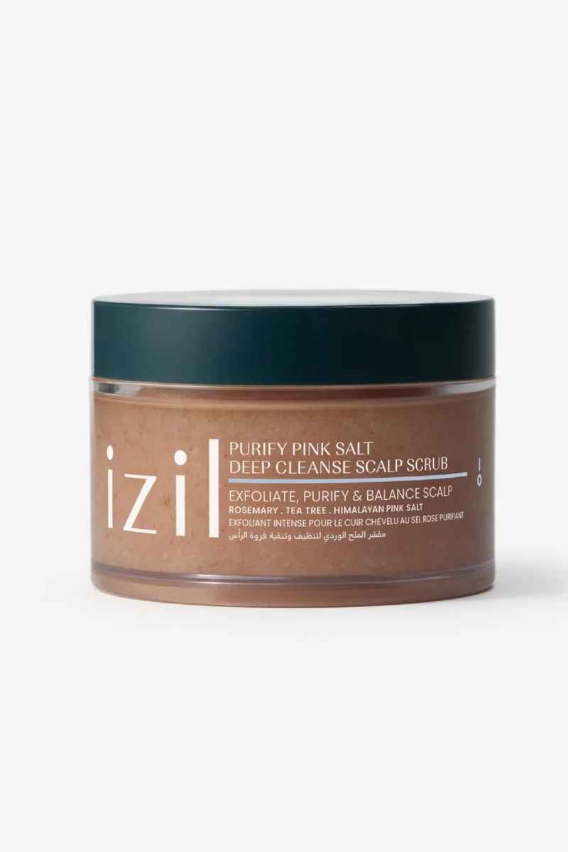 ازيل مقشر لفروة الرأس بالأملاح الوردية